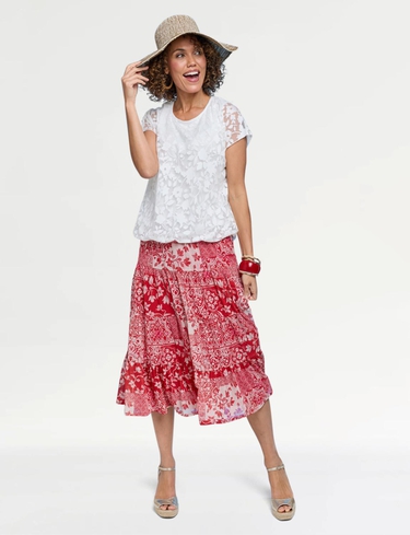 Bubble Hem Burnout Top – LU269